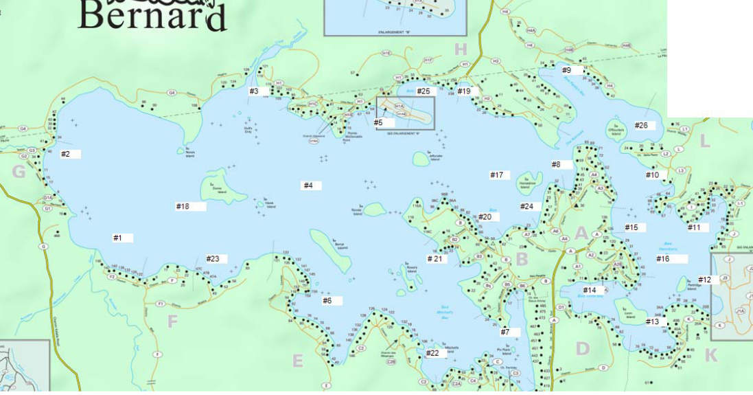 Carte des sites d'échantillonnage